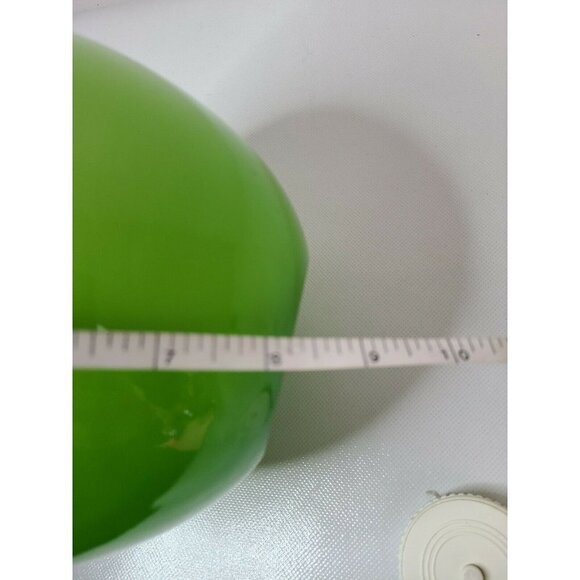 Vintage Hand Blown Art Glass Large Green Apple Murano Style Decorative Fruit 8" - Picture 7 of 7